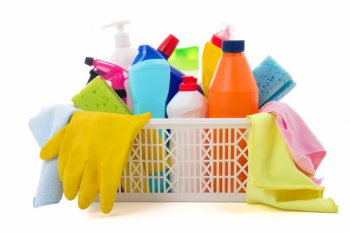 Deep cleaning of a tiled floor in a London home or commercial space