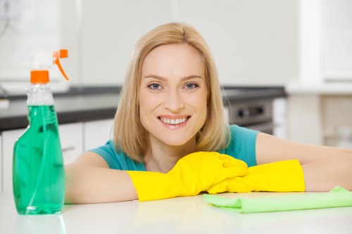 Client raising a cleaning complaint in a flat service setting