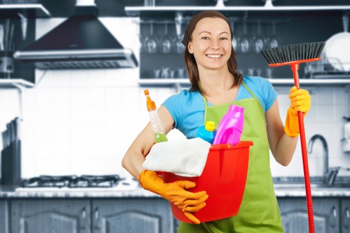Household items being sorted during a London property clearance