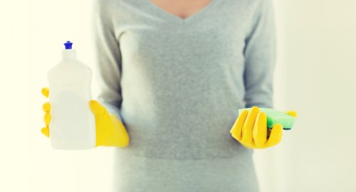 Professional deep cleaning team working in a London office or commercial space