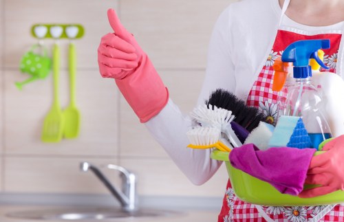 Professional cleaning for a London home kitchen and living area